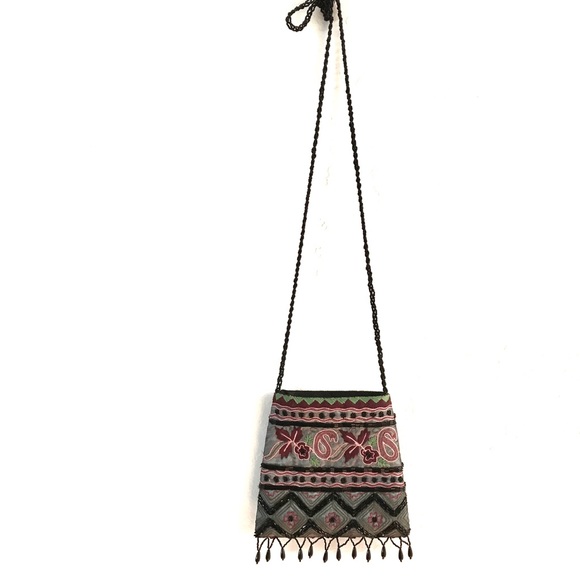 Handbags - DONATED Boho Beaded Crossbody Bag